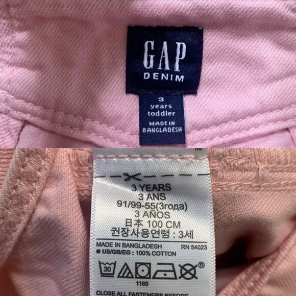 GAP Toddler Girl Soft Pink Short Overalls Size 3 Toddler - Picture 7 of 7